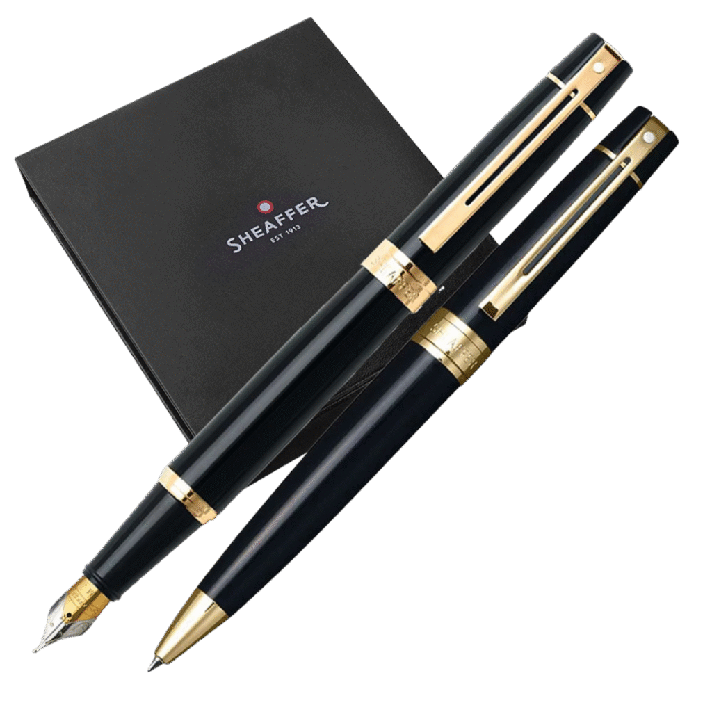 Zestaw Pióro wieczne + Długopis Sheaffer 300 Czarne GT + WW30 Box - 9325